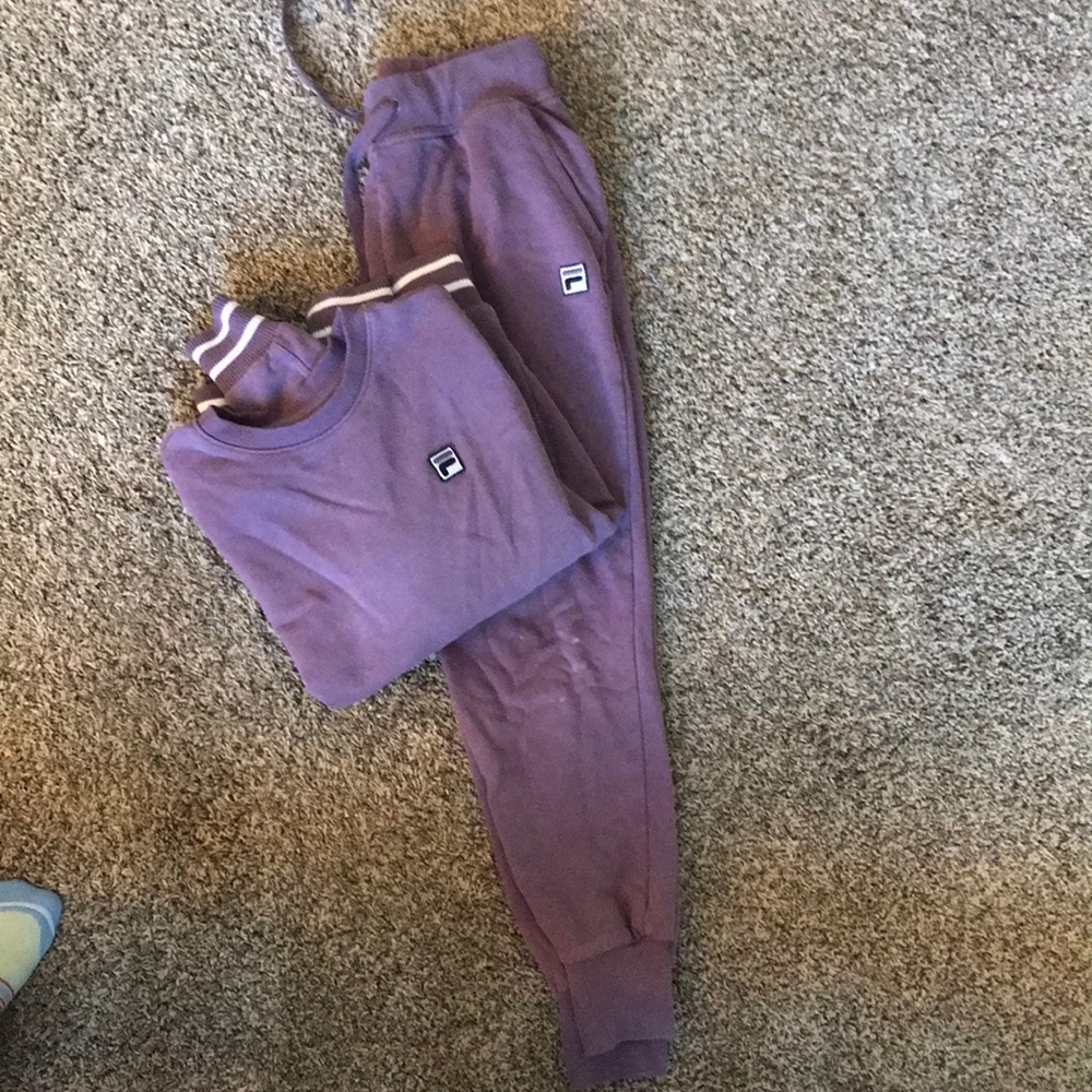 Fila purple sweatsuit set